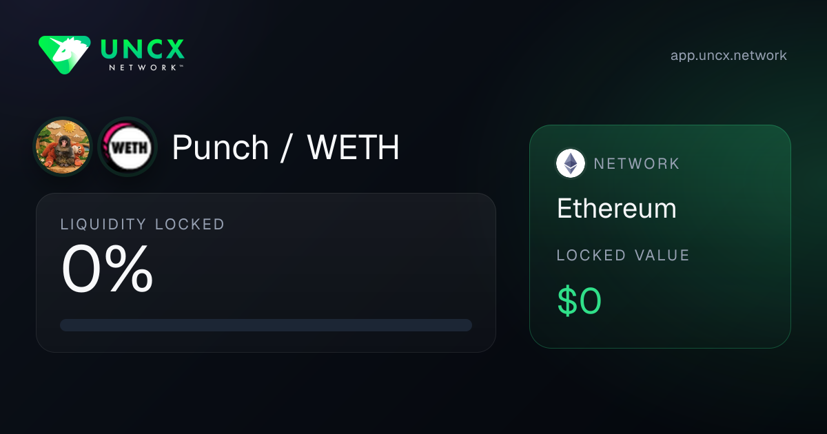 V2 Locks for Punch / WETH Pool