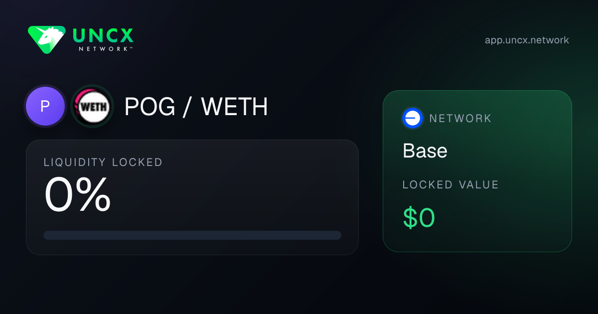 V2 Locks for POG / WETH Pool